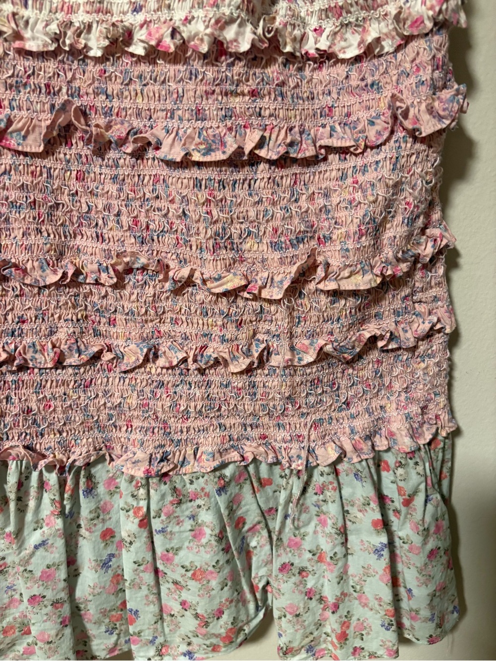 Love Shack Fancy X Target Adeline Smocked Tiered Dress Size XL - Picture 2 of 5
